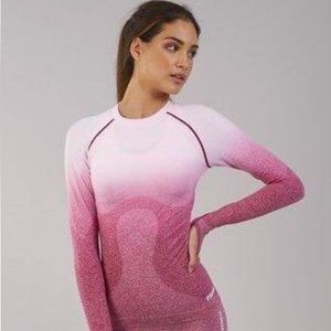 Gymshark ombré pink athletic top